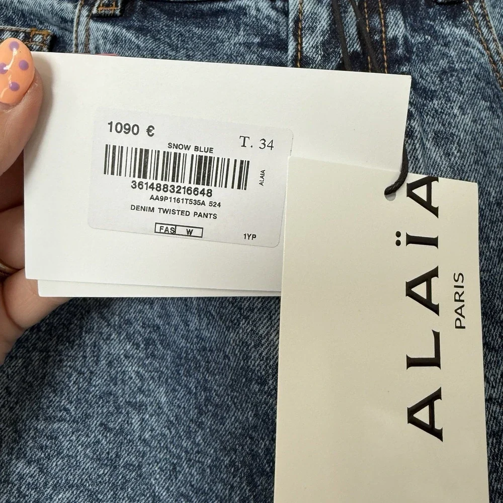 Alaia Blue Flare & Wide Leg Jeans - Picture 6 of 9